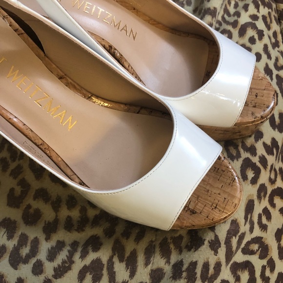 Stuart Weitzman “RIVERIA” White Wedge Sandal 🇪🇸 - Picture 8 of 10